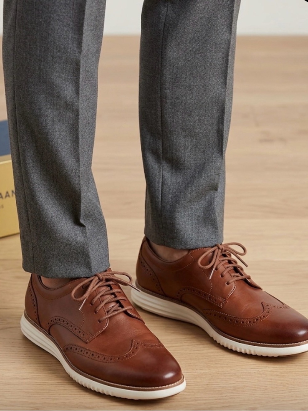 Cole Haan Grand OS Wingtip Oxford Brown 11 M